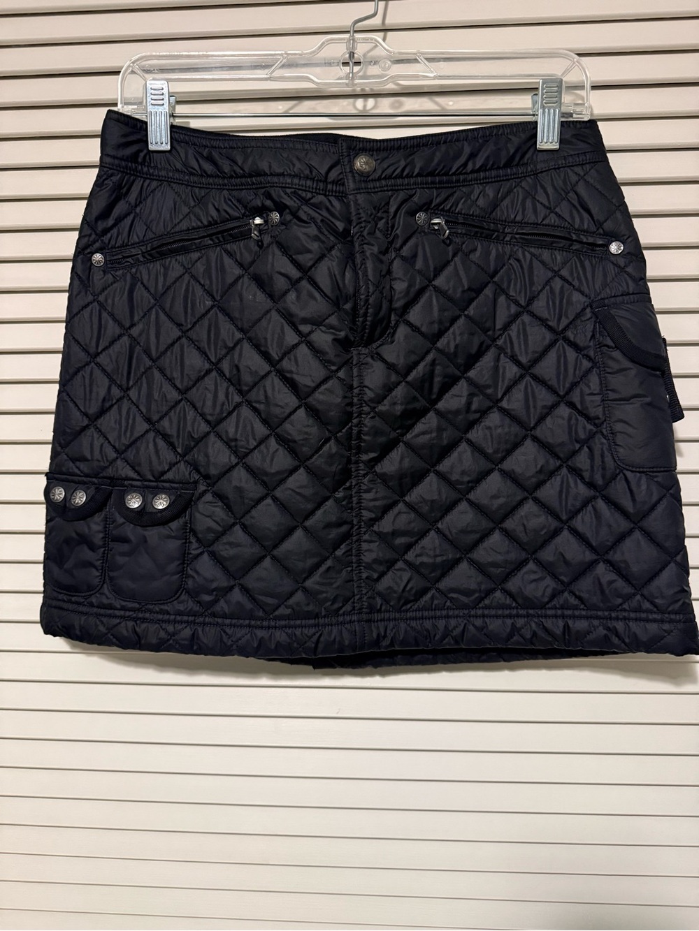 Athleta Quilted Black A-Line Skirt
